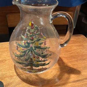 Spode Christmas Tree 96 oz glass pitcher